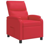vidaXL Recliner Rojo Cuero sintético