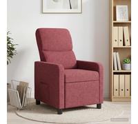 vidaXL Recliner Rojo vino Tela