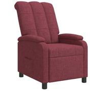 vidaXL Recliner Rojo vino Tela