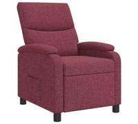 vidaXL Recliner Rojo Vino Tela