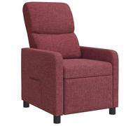 vidaXL Recliner Rojo Vino Tela
