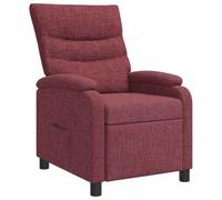 vidaXL Recliner Rojo Vino Tela