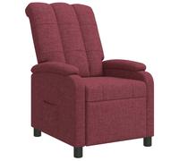 vidaXL Recliner Rojo vino Tela