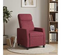 vidaXL Recliner Rojo vino Tela