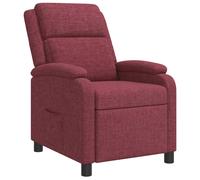 vidaXL Recliner Rojo vino Tela