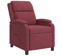 vidaXL Recliner Rojo vino Tela