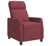 vidaXL Recliner Rojo Vino Tela