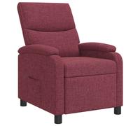 vidaXL Recliner Rojo vino Tela