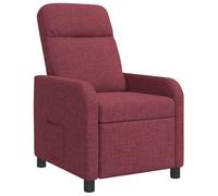 vidaXL Recliner Rojo vino Tela