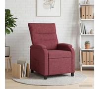 vidaXL Recliner Rojo vino Tela