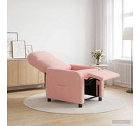 vidaXL Recliner Rosa Bouclé