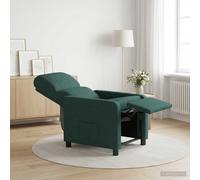 vidaXL Recliner Verde oscuro Tela