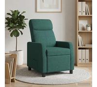 vidaXL Recliner Verde oscuro Tela