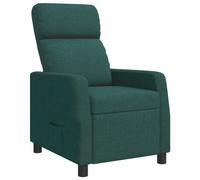 vidaXL Recliner Verde oscuro Tela