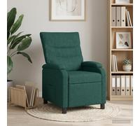vidaXL Recliner Verde oscuro Tela