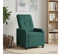 vidaXL Recliner Verde oscuro Tela