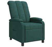 vidaXL Recliner Verde oscuro Tela