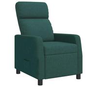 vidaXL Recliner Verde Oscuro Tela