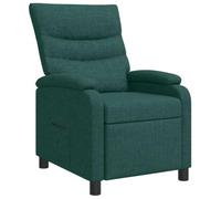 vidaXL Recliner Verde Oscuro Tela