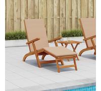 vidaXL Recliner y tumbona plegable Madera de Acacia Sólida