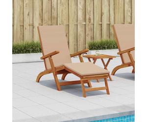 vidaXL Recliner y tumbona plegable Madera de Acacia Sólida