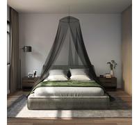 vidaXL Red contra mosquitos para cama 156 mesh Negro ⌀56 x 220 cm