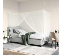 vidaXL Red contra mosquitos para cama 3 uds. 156 mesh Blanco Poliéster