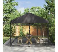vidaXL Red contra mosquitos para gazebo 220 mesh Negro 6 x 3 x 2 m