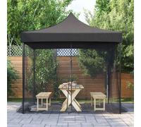 vidaXL Red contra mosquitos para gazebo Rectangular 220 mesh Negro