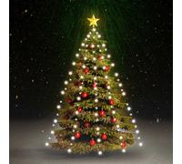vidaXL Red de luces de árbol de Navidad 180 LEDs blanco frío 180 cm