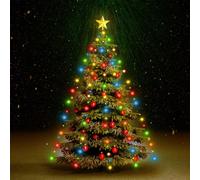 vidaXL Red de luces de árbol de Navidad 180 LEDs de colores 180 cm