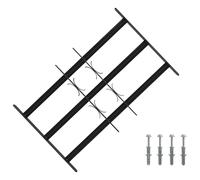 vidaXL Reja de Seguridad para Ventanas con 3 Barandas 3 pcs 43-74 cm
