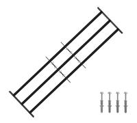 vidaXL Reja de Seguridad para Ventanas con 3 Barandas 3 pcs 93-174 cm