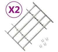 vidaXL Rejas de seguridad de ventana ajustables 2 uds 1000-1500 mm