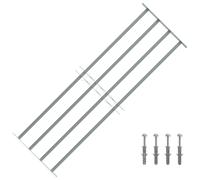 vidaXL Rejas para ventanas 1000-1500 mm Acero Galvanizado Plateado