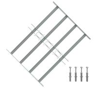 vidaXL Rejas para ventanas 500-650 mm Acero Galvanizado Plateado