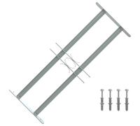 vidaXL Rejas para ventanas 500-650 mm Acero Galvanizado Plateado