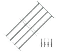 vidaXL Rejas para ventanas 700-1050 mm Acero Galvanizado Plateado