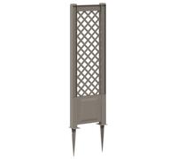 vidaXL Rejilla con estaca, polipropileno, gris