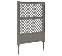 vidaXL Rejilla con estaca, polipropileno, gris