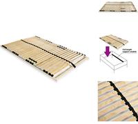 vidaXL Rejilla de cama de latón con 28 lamas, 7 zonas, 100 x 200 cm - Camas y estructuras de cama