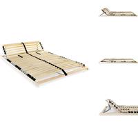 vidaXL Rejilla de cama de latón con 28 lamas, 7 zonas, 100 x 200 cm - Camas y estructuras de cama