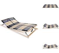 vidaXL Rejilla de cama de latón con 42 lamas, 7 zonas, 100 x 200 cm - Camas y estructuras de cama