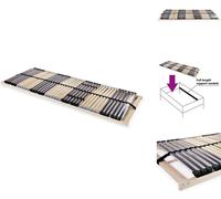 vidaXL Rejilla de cama de latón con 42 lamas, 7 zonas, 90 x 200 cm - Camas y estructuras de cama
