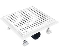 vidaXL Rejilla de desagüe para ducha, 23 x 23 cm, acero inoxidable