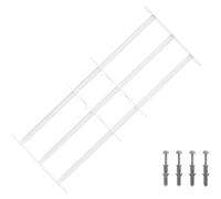 vidaXL: Rejilla de seguridad para ventanas con 3 barras transversales, ajustable de 63 a 114 cm