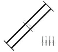 vidaXL Rejilla de Ventana 115 x 30 cm Acero con Revestimiento en Polvo, Reja de Ventana Ajustable, Cubierta Funcional para Seguridad Moderna, Toque Elegante para tu Sala