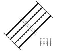 vidaXL Rejilla de Ventana 115 x 60 cm Acero con Revestimiento en Polvo, Reja de Ventana Ajustable, Cubierta Funcional para Seguridad Moderna, Toque Elegante para tu Sala