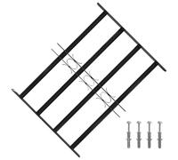 vidaXL Rejilla de Ventana 75.5 x 60 cm, Reja de Ventana Ajustable, Cubierta Funcional para Seguridad Moderna, Toque Elegante para tu Sala