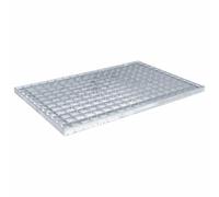 vidaXL Rejilla Plateado 60 x 40 x 2 cm, Jardín y terraza, Rejilla Funcional, Resistente Metal, Drenaje Duradero, diseño Urbano y más